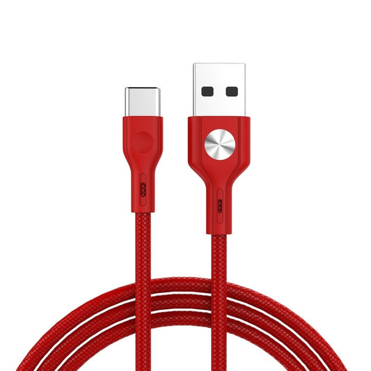Cablu USB - Type C IdealSTORE, 1 metru, 3A, rosu, GC-60T