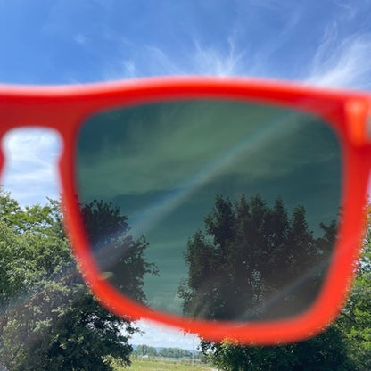 Ochelari de Soare SunGlasses idealSTORE Polarizati, Filtru UV 400, Lentile cu Efect de Oglinda, Amortizoare Flexibile, Lentile TAC, Categoria 3 de Nuantare, Saculet de Depozitare si Laveta de Curatare, Culoare Orange