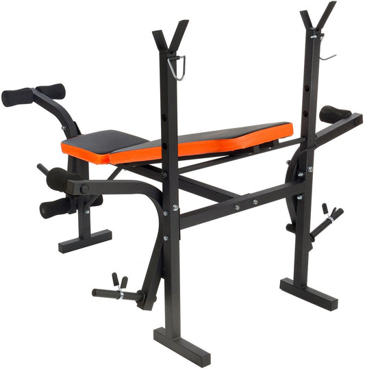 Aparat multifunctional fitness idealSTORE MaxGym, Reglarea unghiului spatarului in 4 trepte, Constructie din otel, Tapiterie moale