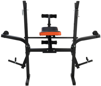 Aparat multifunctional fitness idealSTORE MaxGym, Reglarea unghiului spatarului in 4 trepte, Constructie din otel, Tapiterie moale