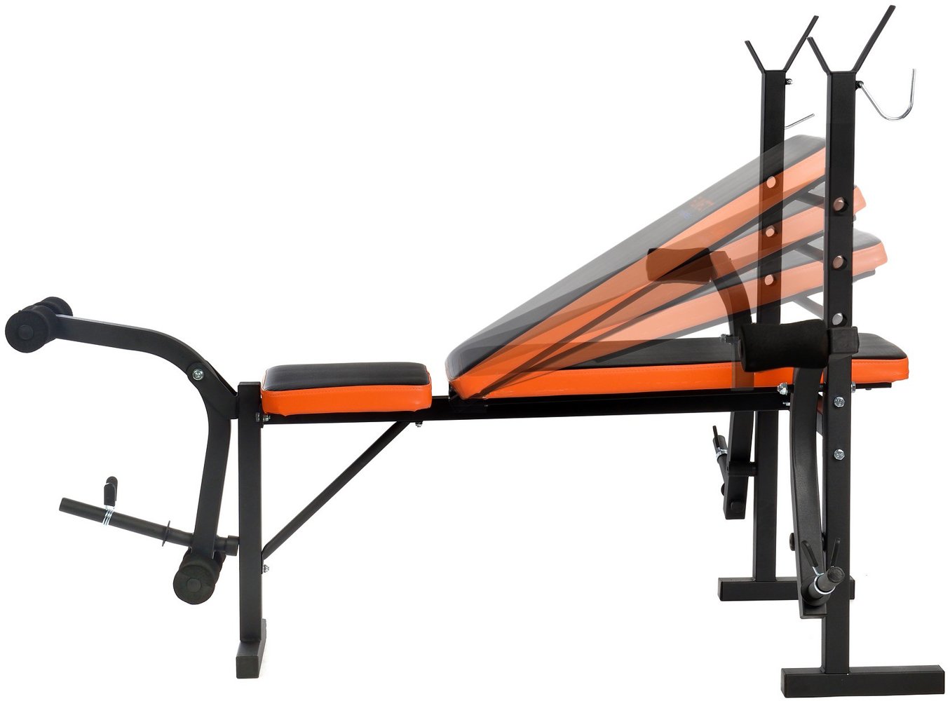 Aparat multifunctional fitness idealSTORE MaxGym, Reglarea unghiului spatarului in 4 trepte, Constructie din otel, Tapiterie moale