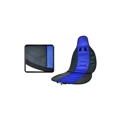 Husa Scaun Masina idealSTORE universale, Confort, Rezistente in Timp, Anti-alunecare, Respirabil, Material Poliester, Culoare Albastru