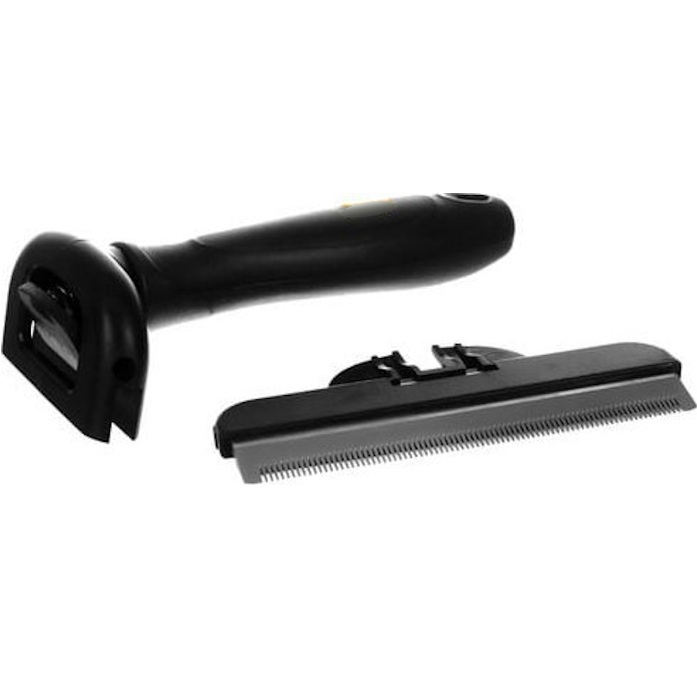 Perie de Par idealSTORE pentru Tuns Caini, Pisici, Animale, indeparteaza Parul Mort, Lama din Otel Inoxidabil, Constructie Solida, Posibilitate de a Detasa Lama