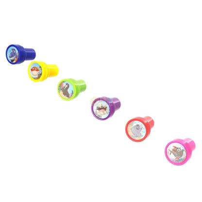 Set 60 de Stampile de Jucarie cu Animal Print idealSTORE, Usor De Spalat De Pe Piele, Stimularea Simturilor si Influenta Asupra Dezvoltarii Copilului, Multicolor