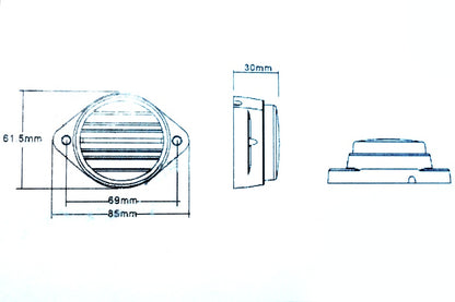 Lampa SMD 4004-2 lumina portocalie 12V rezistenta la apa