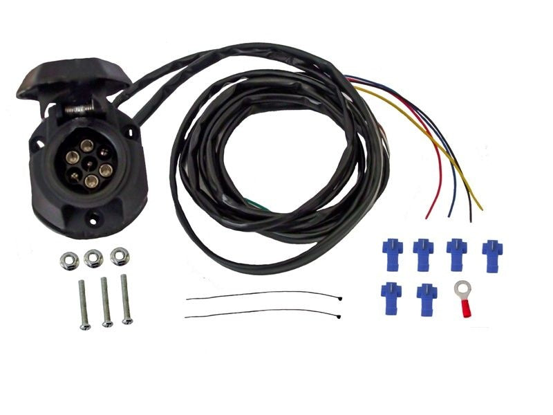 Kit profesional IDL cablaj carlig pentru remorca cu conectare de 7 PINI, Contine 1x Priza, 1x cablaj aferent, suruburi montare, clipsuri cu contacte, cablaj de 1.5metri