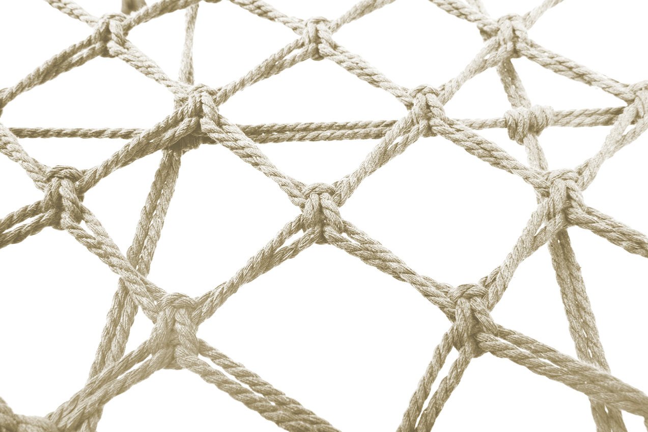 Leagan de Gradina Texty idealStore Crem, Dimensiuni 120 x 80, Cadru din Otel, Cordon din Bumbac, Design Moder, Materiale Durabile si Rezistente, Sarcina Maxima 150kg