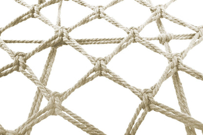 Leagan de Gradina Texty idealStore Crem, Dimensiuni 120 x 80, Cadru din Otel, Cordon din Bumbac, Design Moder, Materiale Durabile si Rezistente, Sarcina Maxima 150kg