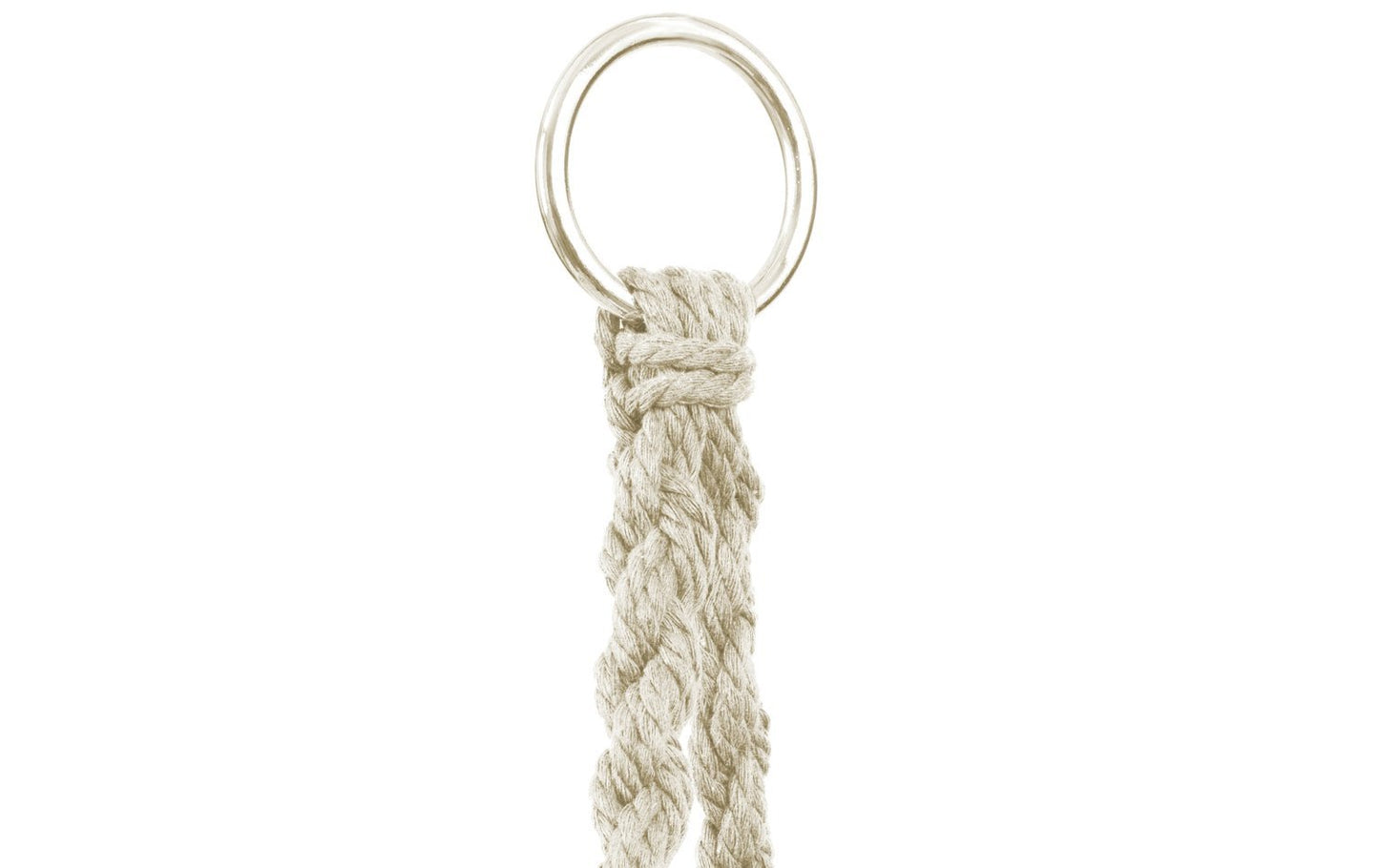 Leagan de Gradina Texty idealStore Crem, Dimensiuni 120 x 80, Cadru din Otel, Cordon din Bumbac, Design Moder, Materiale Durabile si Rezistente, Sarcina Maxima 150kg