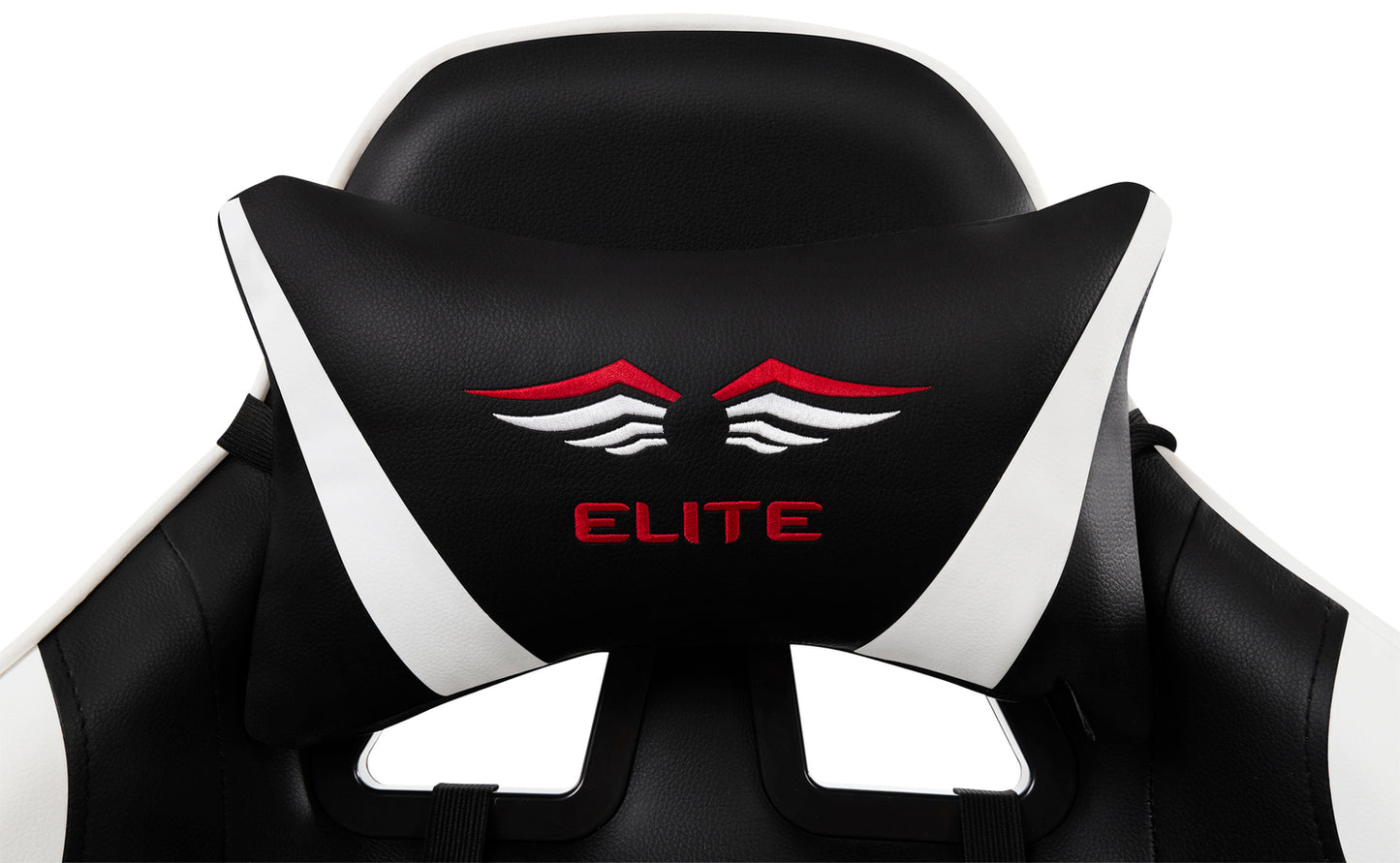 Scaun Gaming Reglabil cu mecanism TILT idealSTORE Elite COLLECTION, Asigura pozitia si confortul corect al corpului, Cotiere reglabile, Perne confortabile, Posibilitatea modificarii unghiului spatarului, Alb-Negru