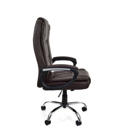 Scaun de birou Pivotant VIGO COLLECTION idealSTORE, Echipat cu spuma moale confortabila, roti cauciucate, Cotiere, Inaltime reglabila, Fabricat din piele ecologica, Sarcina maxima 130 kg