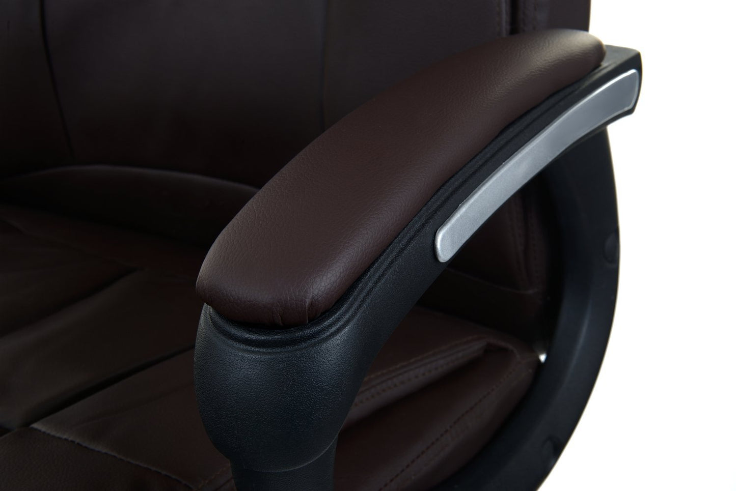 Scaun de birou Pivotant VIGO COLLECTION idealSTORE, Echipat cu spuma moale confortabila, roti cauciucate, Cotiere, Inaltime reglabila, Fabricat din piele ecologica, Sarcina maxima 130 kg