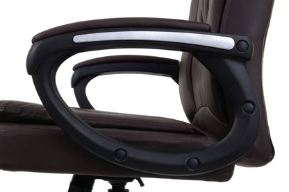 Scaun de birou Pivotant VIGO COLLECTION idealSTORE, Echipat cu spuma moale confortabila, roti cauciucate, Cotiere, Inaltime reglabila, Fabricat din piele ecologica, Sarcina maxima 130 kg