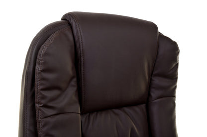 Scaun de birou Pivotant VIGO COLLECTION idealSTORE, Echipat cu spuma moale confortabila, roti cauciucate, Cotiere, Inaltime reglabila, Fabricat din piele ecologica, Sarcina maxima 130 kg