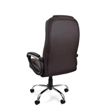 Scaun de birou Pivotant VIGO COLLECTION idealSTORE, Echipat cu spuma moale confortabila, roti cauciucate, Cotiere, Inaltime reglabila, Fabricat din piele ecologica, Sarcina maxima 130 kg