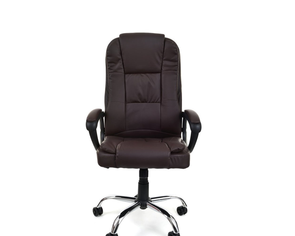 Scaun de birou Pivotant VIGO COLLECTION idealSTORE, Echipat cu spuma moale confortabila, roti cauciucate, Cotiere, Inaltime reglabila, Fabricat din piele ecologica, Sarcina maxima 130 kg