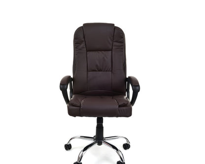 Scaun de birou Pivotant VIGO COLLECTION idealSTORE, Echipat cu spuma moale confortabila, roti cauciucate, Cotiere, Inaltime reglabila, Fabricat din piele ecologica, Sarcina maxima 130 kg