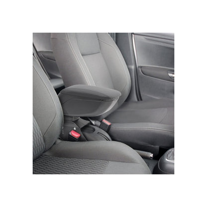 Cotiera Auto idealSTORE Compatibila Logan/Sandero, Rabatabila, Include kitul de montaj si suport metalic, Material Premium, Calitate Superioara, Rezistenta la Socuri, Model Elegant