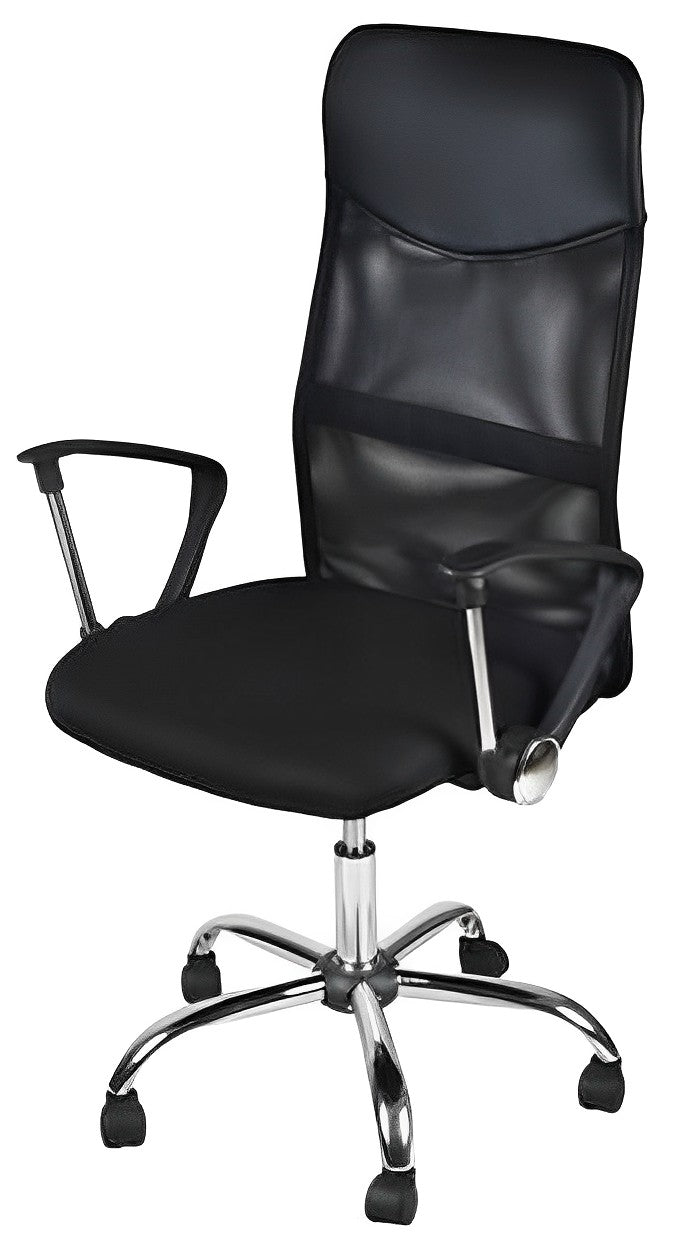 Scaun birou rotativ IdealStore, Sarcina 130 kg, Functie de reglare a inaltimii, Functie TILT, Confort pentru perioada indelungata, Asigura confort si mobilitate, Culoare neagra