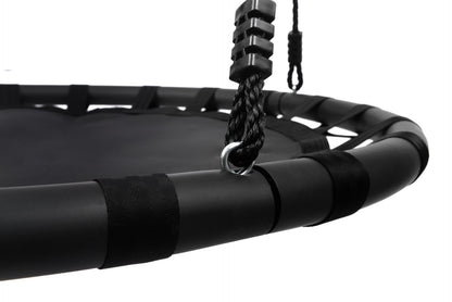 Leagan pentru copii profesional idealStore Texty, tip Cuib, Sarcina maxima 150 Kg, Diametru 100 cm, Structura Otel, Franghii Reglabile, Tesatura Impermeabila, Design Modern