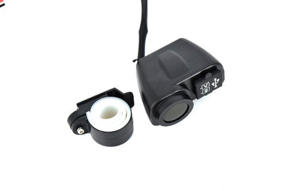 Voltmetru moto IdealSTORE, Tensiune 12V, termometru, mufa USB