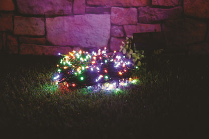 Instalatie IDL cu panou solar, 300 led-uri cu lumina multicolora pentru a creea un mediu ambiental calduros si primitor, Controler exterior cu 8 functii si Grad de protectie IP44