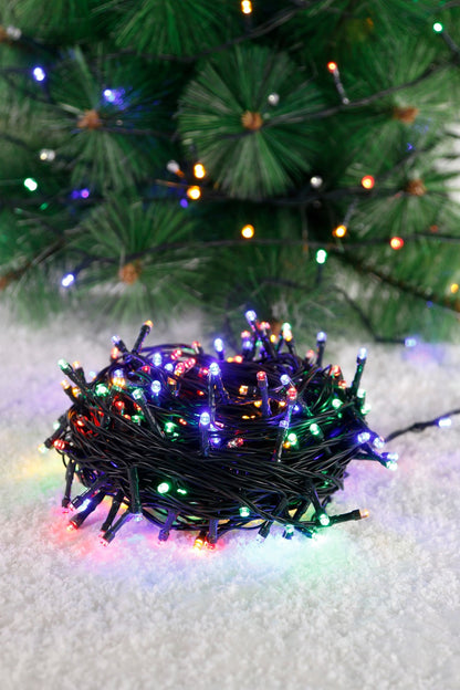 Instalatie IDL cu panou solar, 300 led-uri cu lumina multicolora pentru a creea un mediu ambiental calduros si primitor, Controler exterior cu 8 functii si Grad de protectie IP44