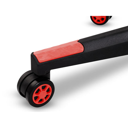 Scaun Gaming Reglabil cu mecanism TILT Office Gaming ON idealStore, Suport pentru Picioare Retractabil, Perna Confortabila, Piele Ecologica Posibilitatea modificarii unghiului spatarului, Rosu-Negru