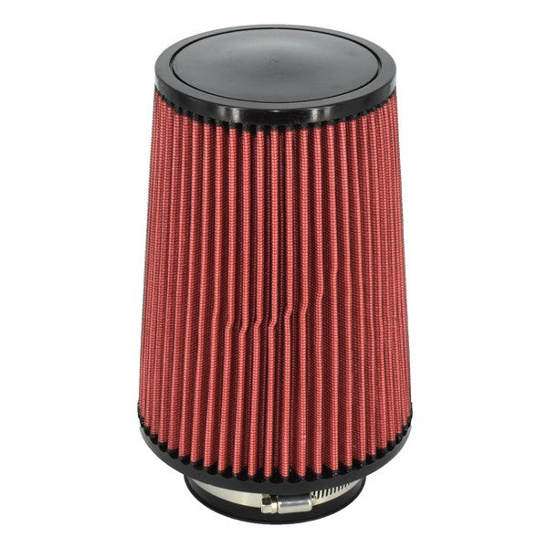 Filtru aer sport idealSTORE, Lungime 24 cm, Diametru gaura racord 9 cm, Contine colier strangere marimea 78-101