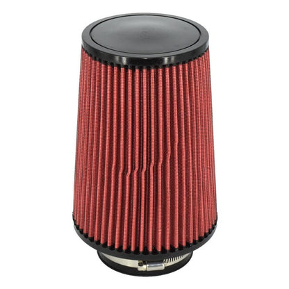 Filtru aer sport idealSTORE, Lungime 24 cm, Diametru gaura racord 9 cm, Contine colier strangere marimea 78-101