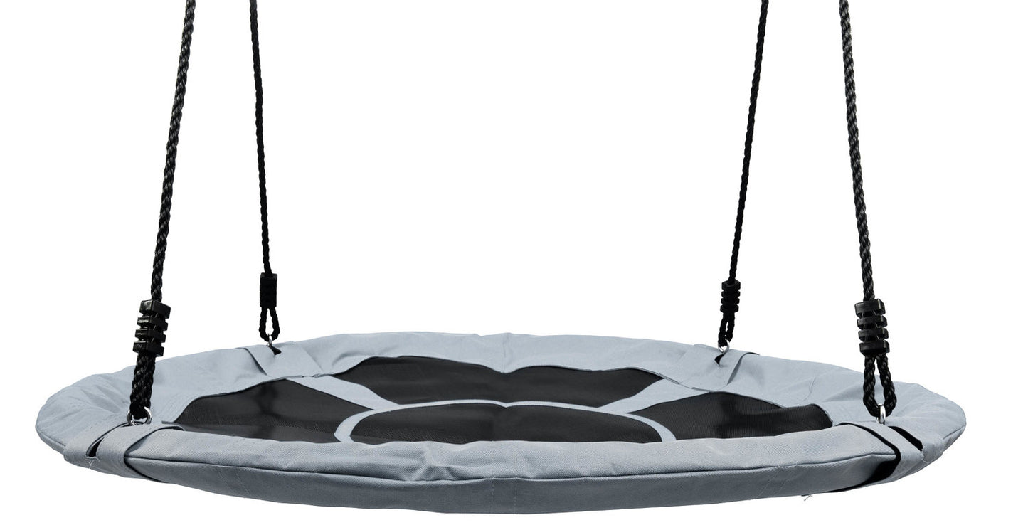 Leagan pentru copii profesional idealStore Stork's Nest, tip Cuib, Sarcina maxima 150 Kg, Diametru 95 cm, Cadru Otel, Grey