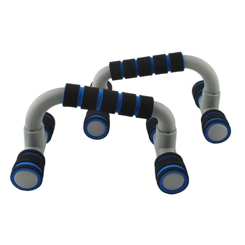 Set 2 Manere pentru Flotari IdealStore, Capacitate de sustinere maxim 200 kg, Dimensiuni 12 x 22.5 x 14 cm, Ajuta la consolidarea coapselor, bratelor si torsului, Gri