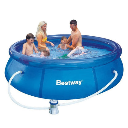 Piscina pentru familie gonflabila, Instalare Rapida, forma rotunda, culoare albastru-alb, material rezistent, dimensiune 366 X 76 CM, calitate garantata Best Way