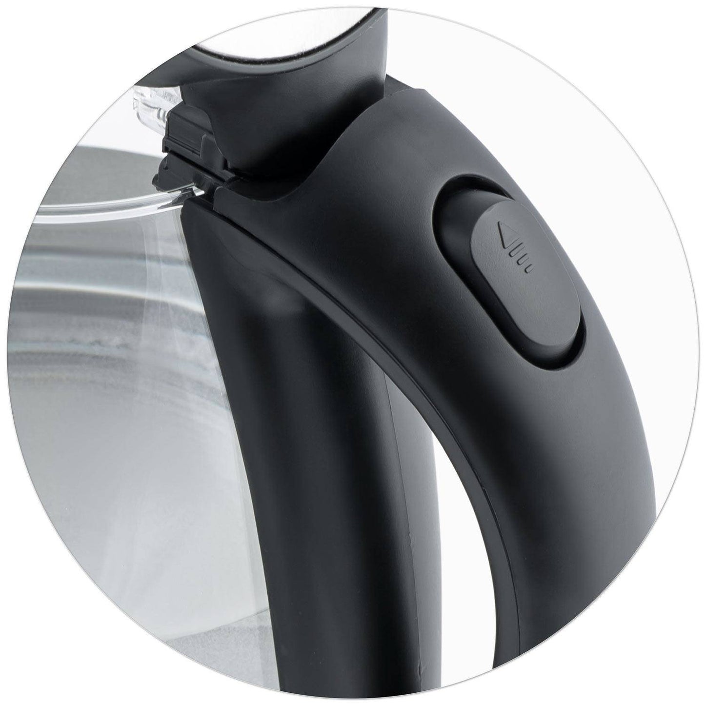 Fierbator Electric Berdsen din sticla idealSTORE, Dimensiuni 25 x 21 cm, Capacitate 1,7L, Protectie impotriva gatirii uscate, Baza pivotanta 360, Picioare antiderapante, Iluminat Albastru, Modern