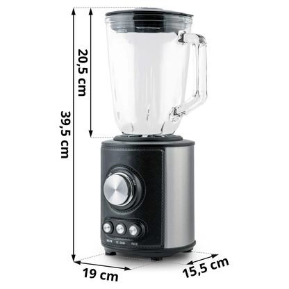 Blender cu cana idealSTORE, Capacitate 1.5L, 3 Functii de utilizare, Zdrobirea ghetei, Smoothie si Pulsatie, Protectie la supraincalzire, Picior anti alunecare, Usor de curatat, Putere nominala 800W