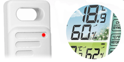 Statie Meteo fara fir IDL Berdsen@ cu Senzor Exterior, Higrometru, Touch Screen, Afisaj Color, Predictie Temperatura si Umiditate, Ecran luminat, culoare Alb
