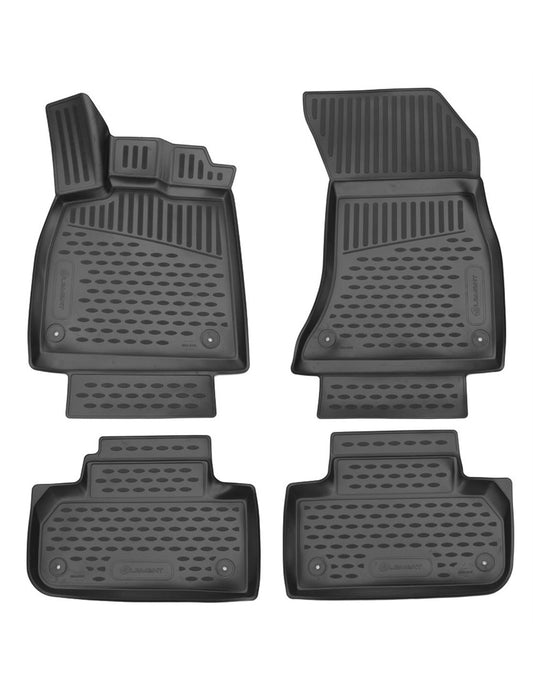 Set 4 covoare cauciuc IDL profesionale stil tavita BMW Seria 7 F01 2008-2015, material moale, fara miros