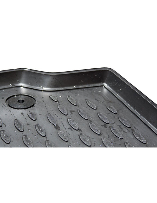 Set 4 covoare profesionale IDL cauciuc stil tavita BMW Seria 7 F01 2008-2015, Bordura inalta, fara miros, Material cauciucat foarte moale