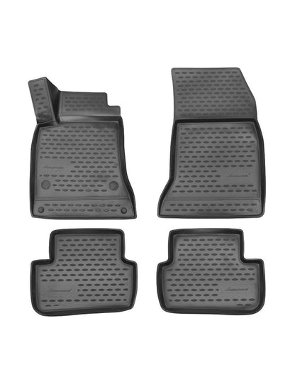 Set 4 covoare profesionale IDL cauciuc stil tavita Mercedes CLA 2013->, Bordura inalta, fara miros, Material cauciucat foarte moale