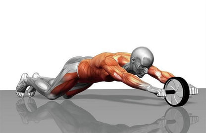 Set Roata Fitness plus o saltea pentru exercitii LifePower IdealStore pentru exercitii fizice si Tonifierea muschilor, Manere antiderapante din neopren