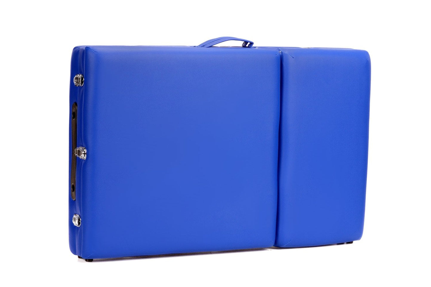 Masa De Masaj Pliabila idealStore, 3 Sectiuni, Inaltime Reglabila 62-84 cm, Piele Ecologica Moale, 2 Cotiere Laterale, Tetiera, Sarcina 250 kg, Structura din Lemn, Rezistenta la Uleiuri si Apa, Geanta de Transport Cadou