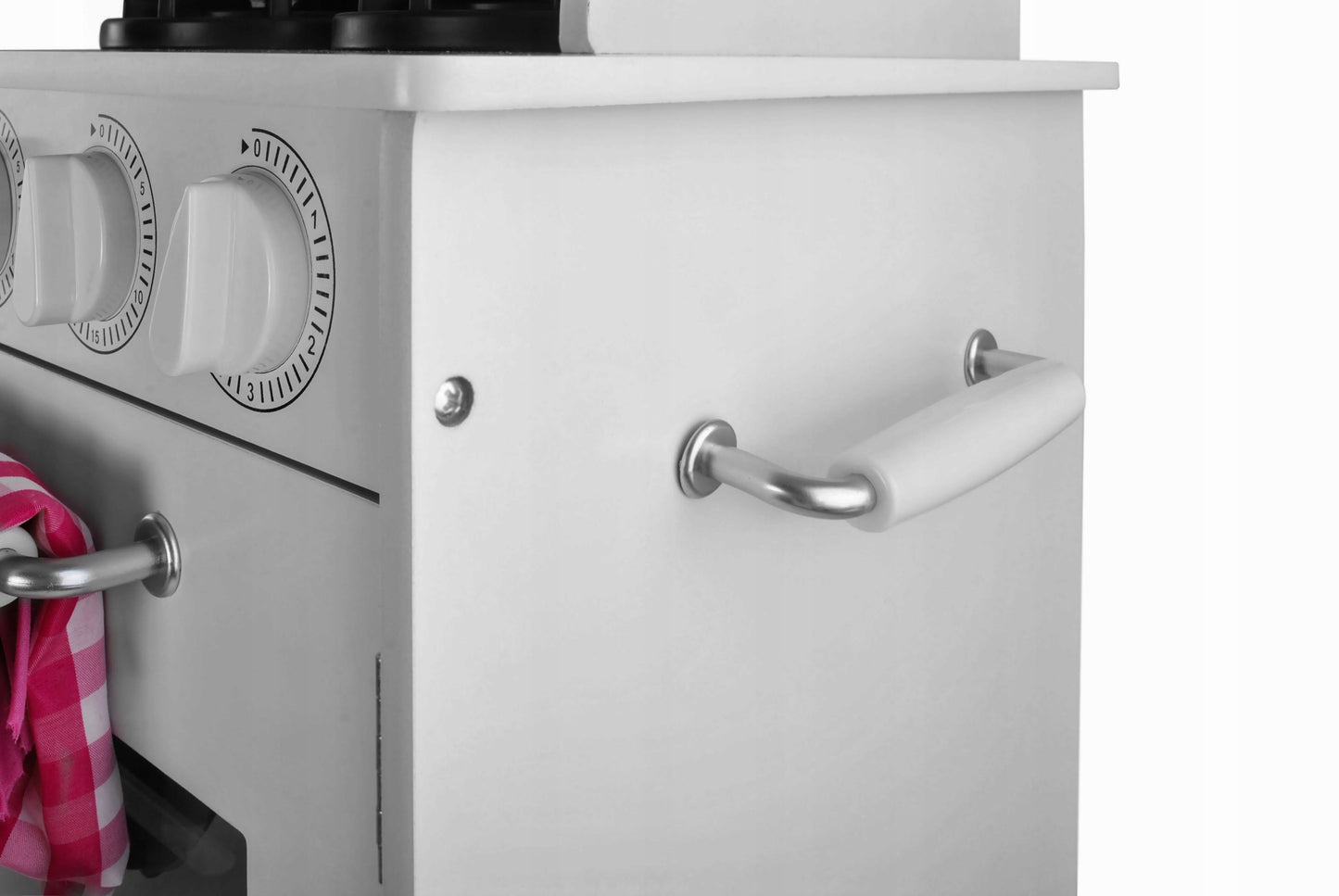 Bucatarie din lemn premium idealSTORE Chef's Max Cook, Dimensiuni 98 x 92.5 x 30 cm, Iluminare LED, Echipata complet, Include elemente mobile, Accesorizata cu ustensile specifice, Creste abilitatile manuale si de actorie