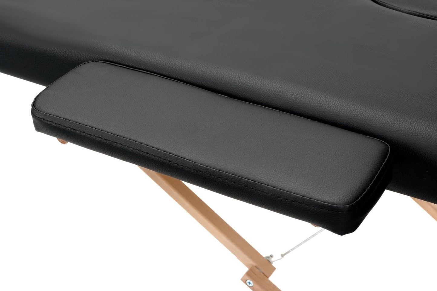 Masa de masaj pliabila idealSTORE, 2 segmente, Inaltime reglabila 62-84 cm, Piele ecologica moale, 2 cotiere laterale, Structura din lemn, Sarcina 250 KG, Rezistenta la uleiuri si apa, Include geanta de transport cadou