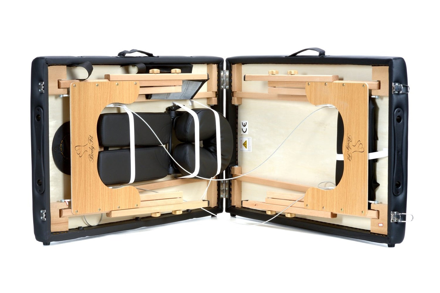 Masa de masaj pliabila idealSTORE, 2 segmente, Inaltime reglabila 62-84 cm, Piele ecologica moale, 2 cotiere laterale, Structura din lemn, Sarcina 250 KG, Rezistenta la uleiuri si apa, Include geanta de transport cadou