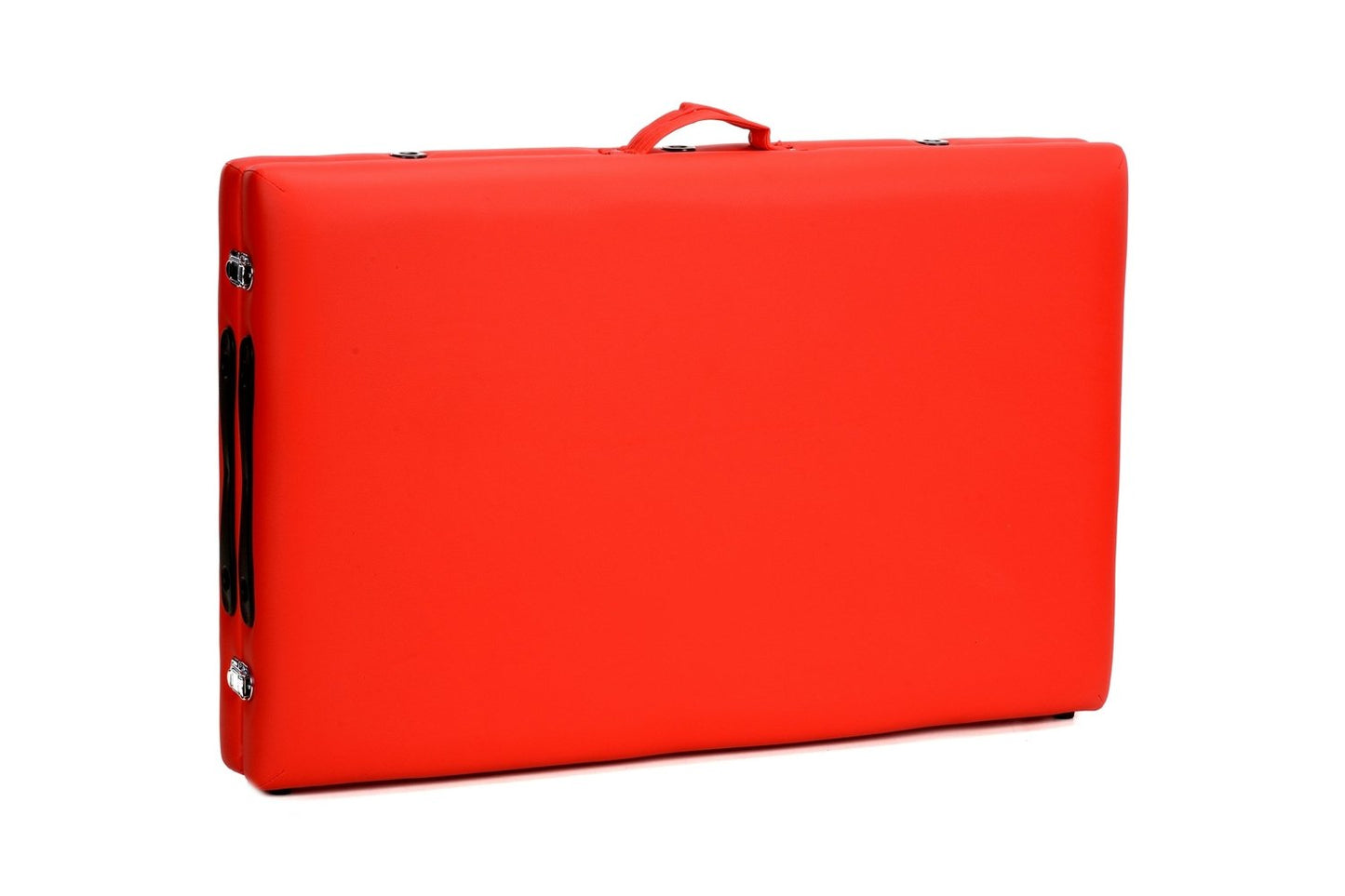 Masa de Masaj Pliabila idealSTORE, 2 Segmente, Inaltime Reglabila 62-84 cm, Piele Ecologica Moale, 2 Cotiere Laterale, Structura din Lemn, Sarcina 250 KG, Rezistenta la Uleiuri si Apa, Include Geanta de Transport Cadou, Rosu Edition