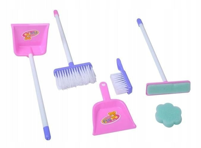 Set de Curatenie Profesional pentru Jucarii idealStore Professional Cleaning, cu Carucior, Aspirator cu Sunet, Perie, Matura, Mop, Burete, Dezvolta Abilitatile Manuale