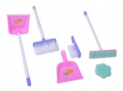Set de Curatenie Profesional pentru Jucarii idealStore Professional Cleaning, cu Carucior, Aspirator cu Sunet, Perie, Matura, Mop, Burete, Dezvolta Abilitatile Manuale