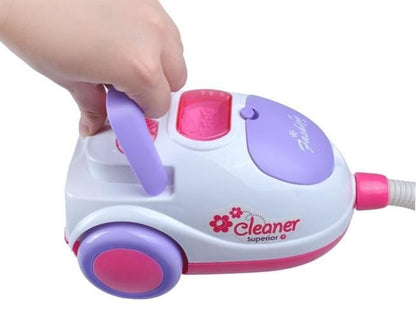 Set de Curatenie Profesional pentru Jucarii idealStore Professional Cleaning, cu Carucior, Aspirator cu Sunet, Perie, Matura, Mop, Burete, Dezvolta Abilitatile Manuale