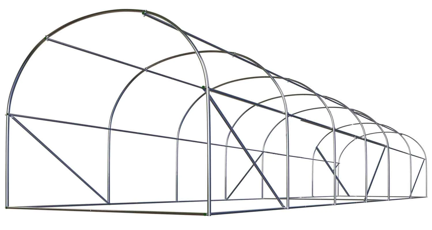 Sera Tunel idealSTORE 18 m, Cadru din Otel, 6 ferestre pe fiecare Latura, Plasa Anti Daunatori, 2 Usi, Deschidere cu Fermoar, Folie PE 140 g/m2 rezistenta la UV, Dimensiuni 600x300x200 cm, Snur sisal Gratuit