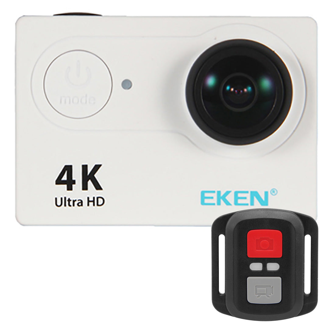Camera video EKEN Ultra HD 4K super sport 170 grade, Subacvatica 30 m, Wi-Fi Hotspot, Kit accesorii sport, HDMI, 2-inch, ALB+ Telecomanda Cadou